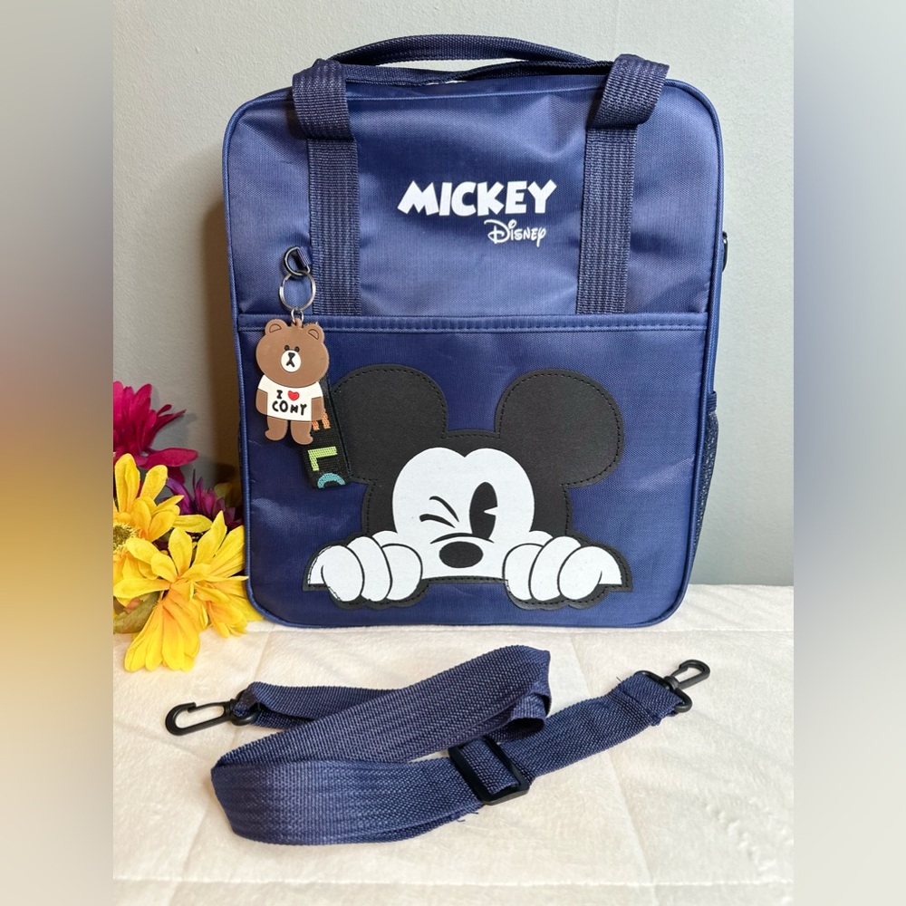 New Mickey Cartoon 3Way Multi-Functional Book Bag, Shoulder Bag & Hand Tote Bag